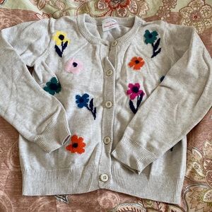 Hanna Andersson girls sweater flowers 8y